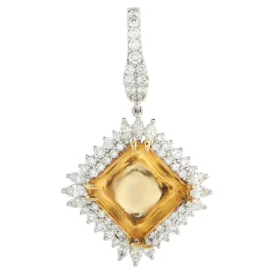 Pre-owned Lb Exclusive 18k White Gold 4.52ct Diamond Pendant Mf33-031726