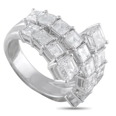 Lb Exclusive 18k White Gold 4.88ct Diamond Ring Alr-19059-1 In Metallic