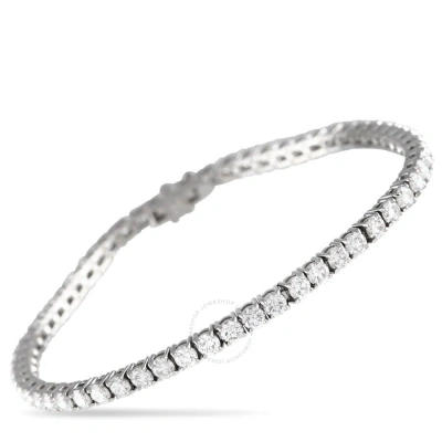 Lb Exclusive 18k White Gold 5.23ct Diamond Tennis Bracelet Mf25 111723 In Multi-color