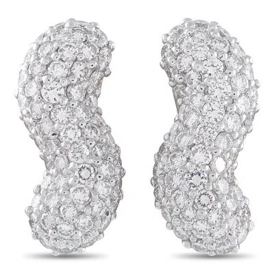 Lb Exclusive 18k White Gold 5.30ct Diamond Earrings Mf09-050726