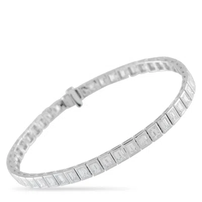Lb Exclusive 18k White Gold 7.40ct Diamond Bracelet Alb-20297-1 In Metallic
