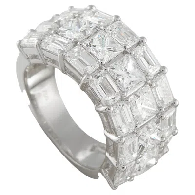 Pre-owned Lb Exclusive 18k White Gold 7.50ct Diamond Ring Alr-20759