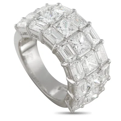 Lb Exclusive 18k White Gold 7.50ct Diamond Ring Alr-20759 In Metallic