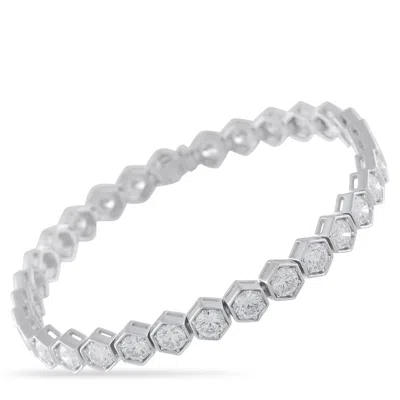 Lb Exclusive 18k White Gold 8.75ct Diamond Bracelet Alb18837-2 In Metallic