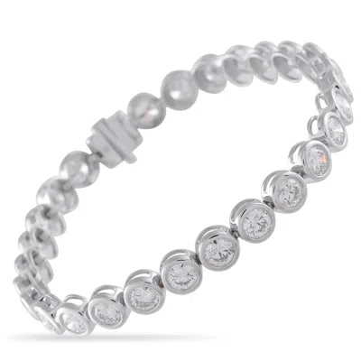 Lb Exclusive 18k White Gold 9.0ct Diamond Bracelet Alb19674-1 In Metallic