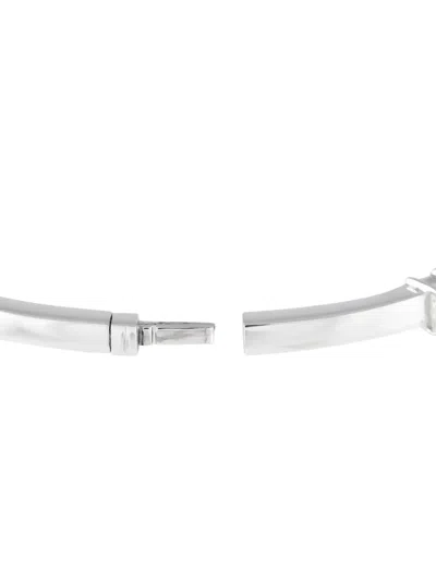 Pre-owned Lb Exclusive 18k White Gold Diamond Bracelet In Silver