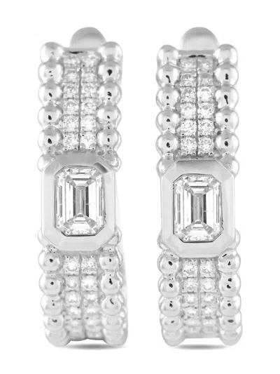 Pre-owned Lb Exclusive 18k White Gold Diamond Earrings