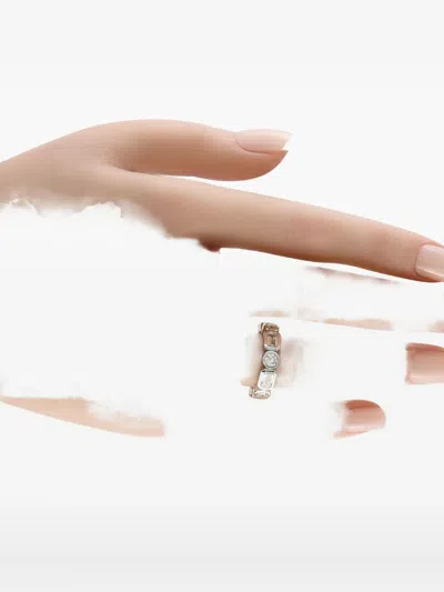 Pre-owned Lb Exclusive 18k White Gold Diamond Eternity Ring In Silver