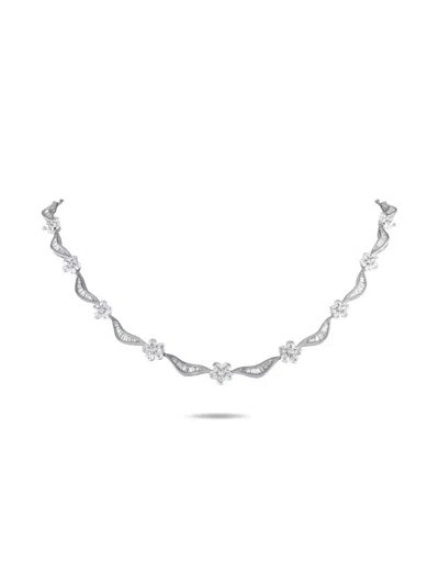 Pre-owned Lb Exclusive 18k White Gold Diamond Necklace In 银色