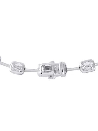Pre-owned Lb Exclusive 18k White Gold Diamond Necklace