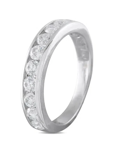 Pre-owned Lb Exclusive 18k White Gold Diamond Ring In Silver