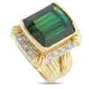 Lb Exclusive 18k Yellow And White Gold 0.28ct Diamond And Tourmaline Ring Mf06-101725 In Gold