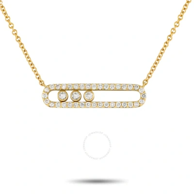 Lb Exclusive 18k Yellow Gold 0.70ct Sliding Diamond Necklace In Multi-color