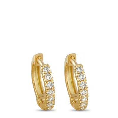 Lb Exclusive 18k Yellow Gold 0.28ct Diamond Huggie Hoop Earrings Ps19-111925