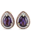 Lb Exclusive 18k Yellow Gold 0.65ct Diamond, Sapphire, And Amethyst Earrings Mf19-031825 In Gold