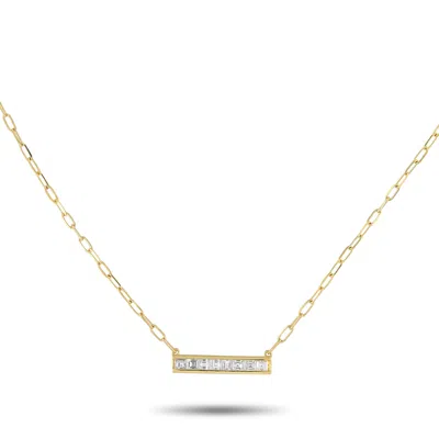 Lb Exclusive 18k Yellow Gold 0.75ct Diamond Bar Link Necklace Ank-20538-y