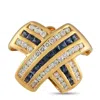 Lb Exclusive 18k Yellow Gold 0.76ct Diamond And Sapphire Pendant Mf19-061025