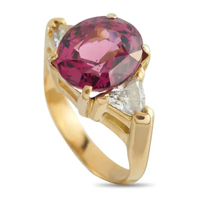 Lb Exclusive 18k Yellow Gold 0.80ct Diamond And Spinel Ring Mf15-051326