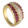 Lb Exclusive 18k Yellow Gold 0.87ct Diamond And Ruby Ring Mf06-051525