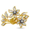 Lb Exclusive 18k Yellow Gold 1.10ct Diamond Floral Brooch Mf04-032625 In Gold