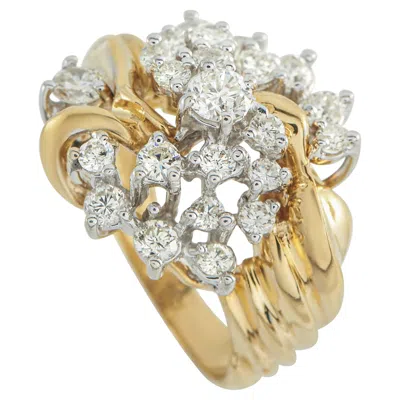 Pre-owned Lb Exclusive 18k Yellow Gold 1.10ct Diamond Ring Mf19-011526
