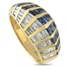 Lb Exclusive 18k Yellow Gold 1.15ct Diamond And Sapphire Ring Mf02-073125 In Gold