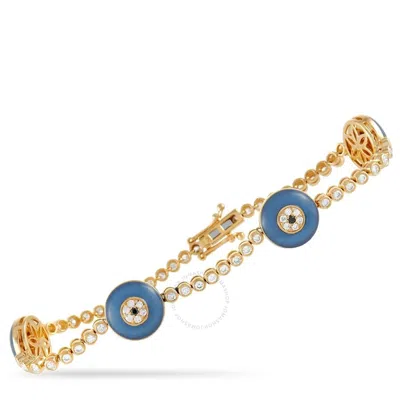 Lb Exclusive 18k Yellow Gold 1.20ct Diamond Evil Eye Bracelet Alb 16404 Y