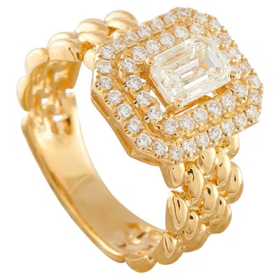 Pre-owned Lb Exclusive 18k Yellow Gold 1.30ct Diamond Ring Alr20067-y