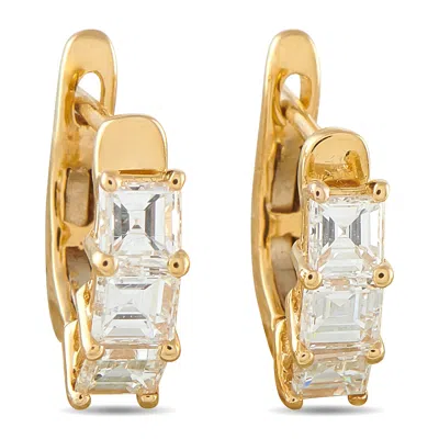 Lb Exclusive 18k Yellow Gold 1.10ct Diamond Earrings Aer-20709-y