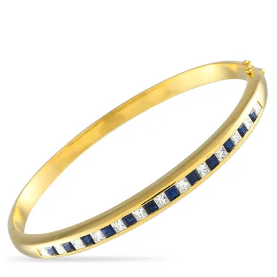 Lb Exclusive 18k Yellow Gold 1.50ct Diamond And Sapphire Bracelet Mf12-031425