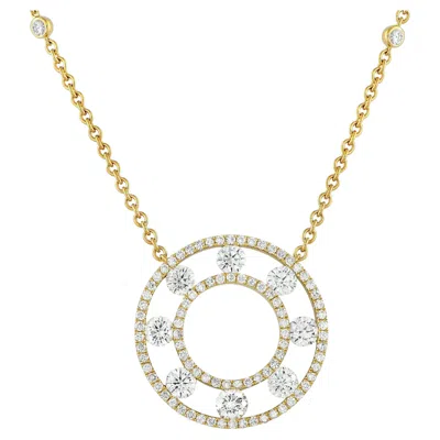 Pre-owned Lb Exclusive 18k Yellow Gold 1.70ct Diamond Necklace