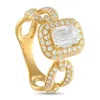 Lb Exclusive 18k Yellow Gold 1.80 Ct Diamond Oval Link Ring Alr-20066-y In Gold