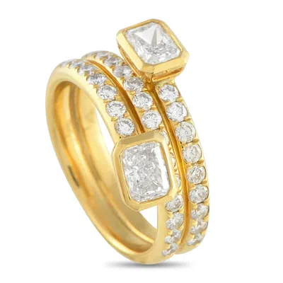Lb Exclusive 18k Yellow Gold 1.95 Ct Diamond Coil Ring Alr-18589-y