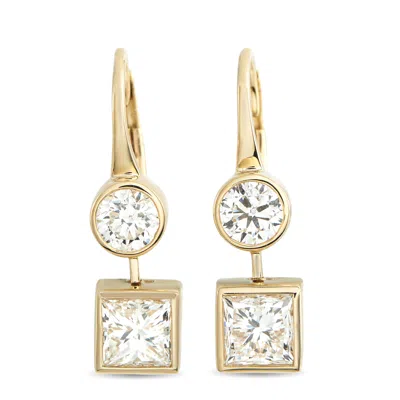 Lb Exclusive 18k Yellow Gold 2.04ct Diamond Earrings Aer-21649-y