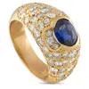 Lb Exclusive 18k Yellow Gold 2.20ct Diamond And Sapphire Ring Mf32-101725 In Gold