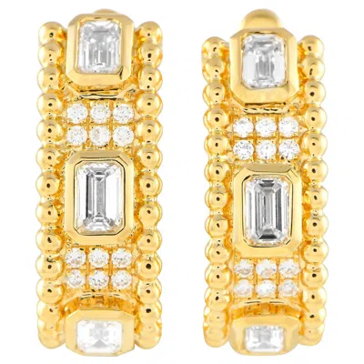 Pre-owned Lb Exclusive 18k Yellow Gold 2.25ct Diamond Earrings