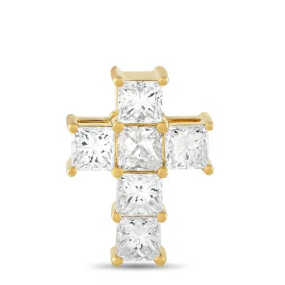 Lb Exclusive 18k Yellow Gold 2.40ct Diamond Cross Pendant Acr-18724-y