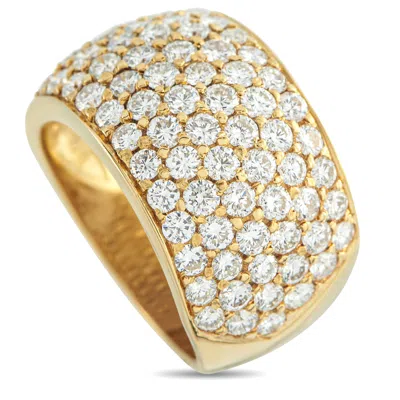 Lb Exclusive 18k Yellow Gold 2.45ct Diamond Wide Band Ring Mf40-122325