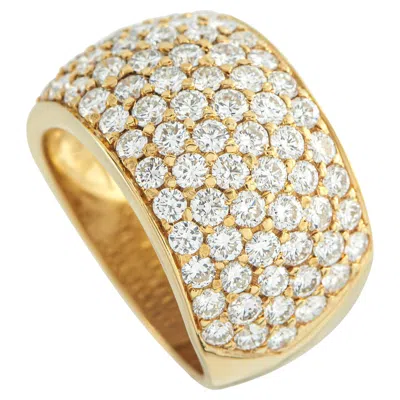 Pre-owned Lb Exclusive 18k Yellow Gold 2.45ct Diamond Wide Band Ring Mf40-122325