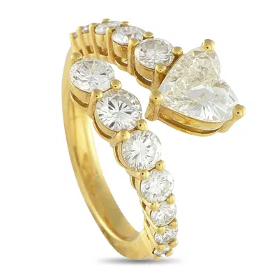 Lb Exclusive 18k Yellow Gold 2.6 Ct Diamond Bypass Heart Ring Alr-17971-y