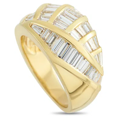 Lb Exclusive 18k Yellow Gold 2.60ct Diamond Ring Mf10-011926 In Burgundy