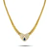 Shop Lb Exclusive 18k Yellow Gold 2.75ct Diamond And Sapphire Necklace Mf04-032025