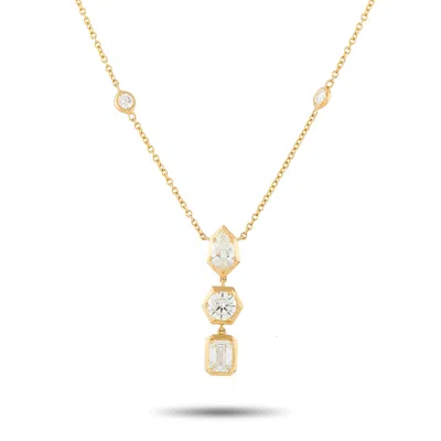 Lb Exclusive 18k Yellow Gold 2.75ct Diamond Necklace Ank-19793-y