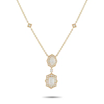 Lb Exclusive 18k Yellow Gold 2.76 Ct Diamond Geometric Necklace Ank-20061-y
