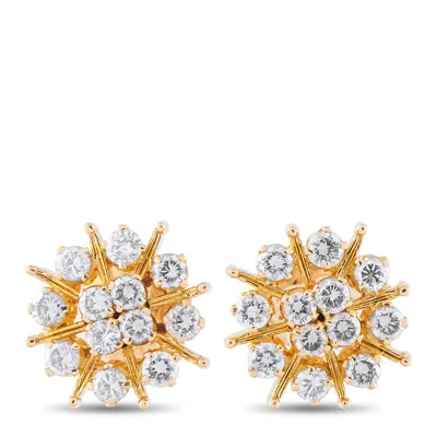 Lb Exclusive 18k Yellow Gold 2.82ct Diamond Earrings Mf02-071825