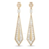 Lb Exclusive 18k Yellow Gold 3.55ct Diamond Geometric Drop Earrings In Multi-color