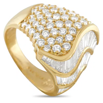 Lb Exclusive 18k Yellow Gold 3.09ct Diamond Ring Mf01-011926 In Transparent