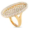LB EXCLUSIVE LB EXCLUSIVE 18K YELLOW GOLD 3.0CT DIAMOND OVAL RING