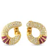 Lb Exclusive 18k Yellow Gold 3.12ct Diamond And Ruby Clip-on Earrings Mf29-061125 In Gold