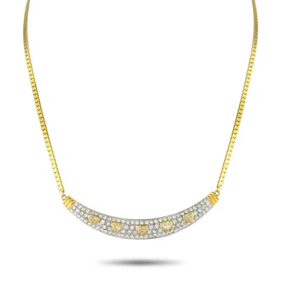Lb Exclusive 18k Yellow Gold 3.20ct Diamond Necklace Mf08-080425